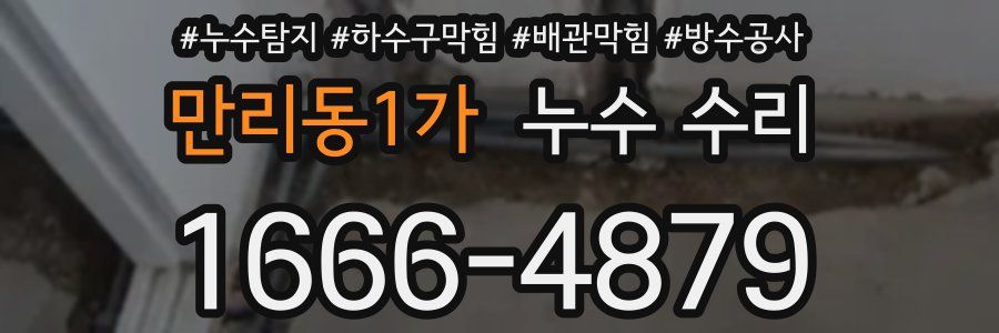 만리동1가 누수 수리