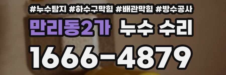 만리동2가 누수 수리