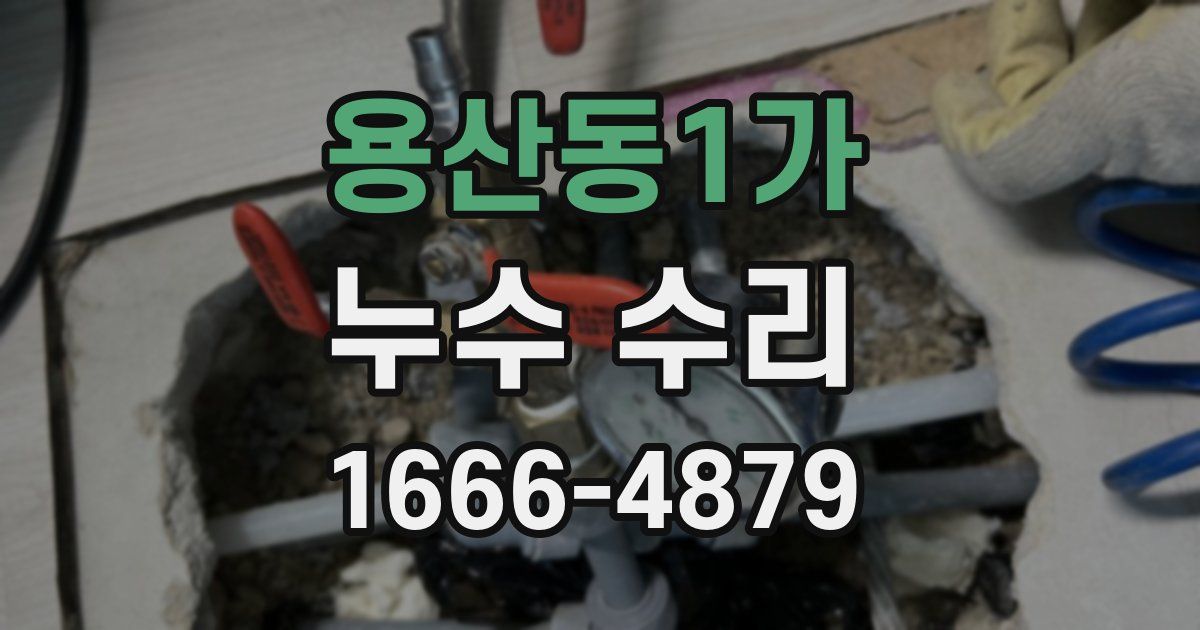 용산동1가 누수 수리