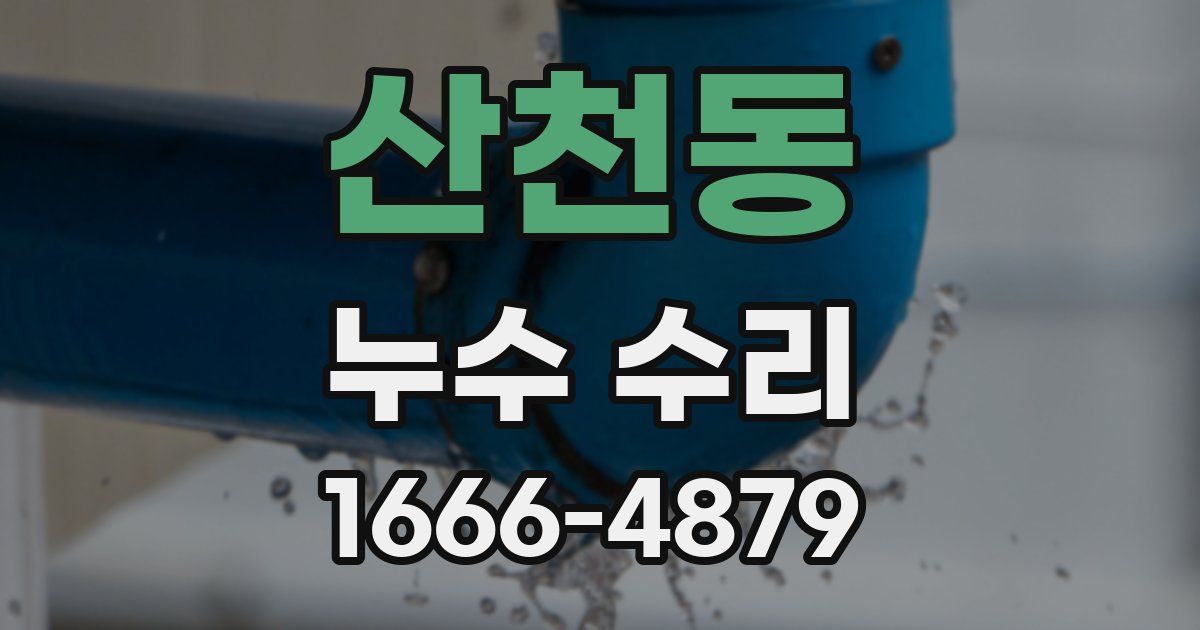 산천동 누수 수리
