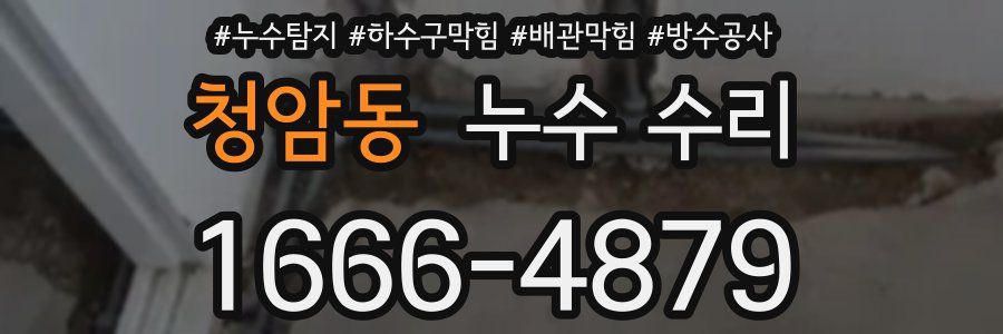 청암동 누수 수리