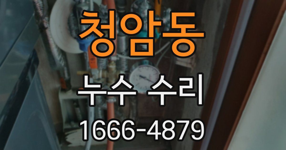 청암동 누수 수리