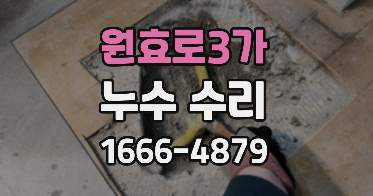 원효로3가 누수 수리