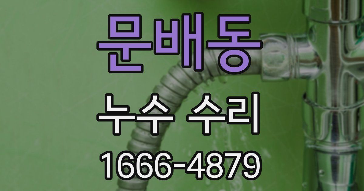 문배동 누수 수리