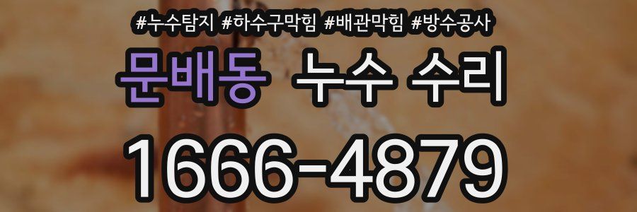 문배동 누수 수리