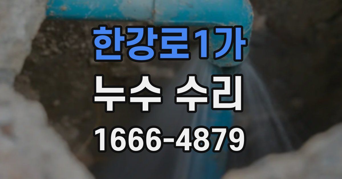 한강로1가 누수 수리