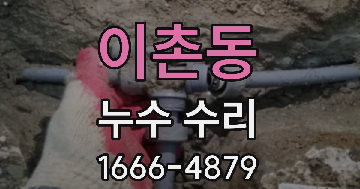 이촌동 누수 수리