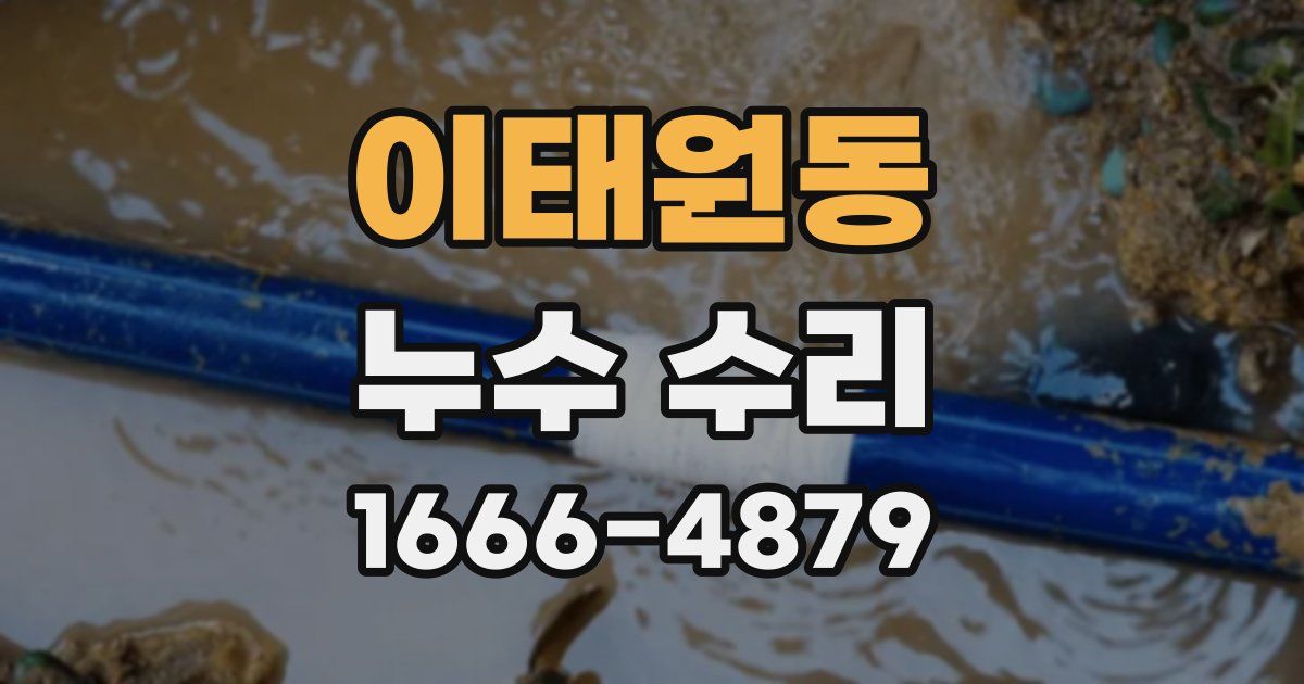 이태원동 누수 수리