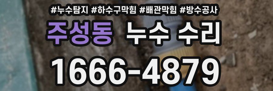 주성동 누수 수리