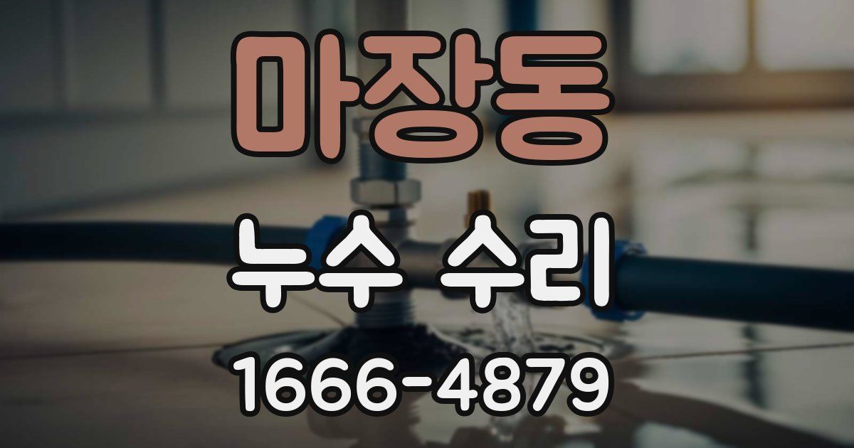 마장동 누수 수리