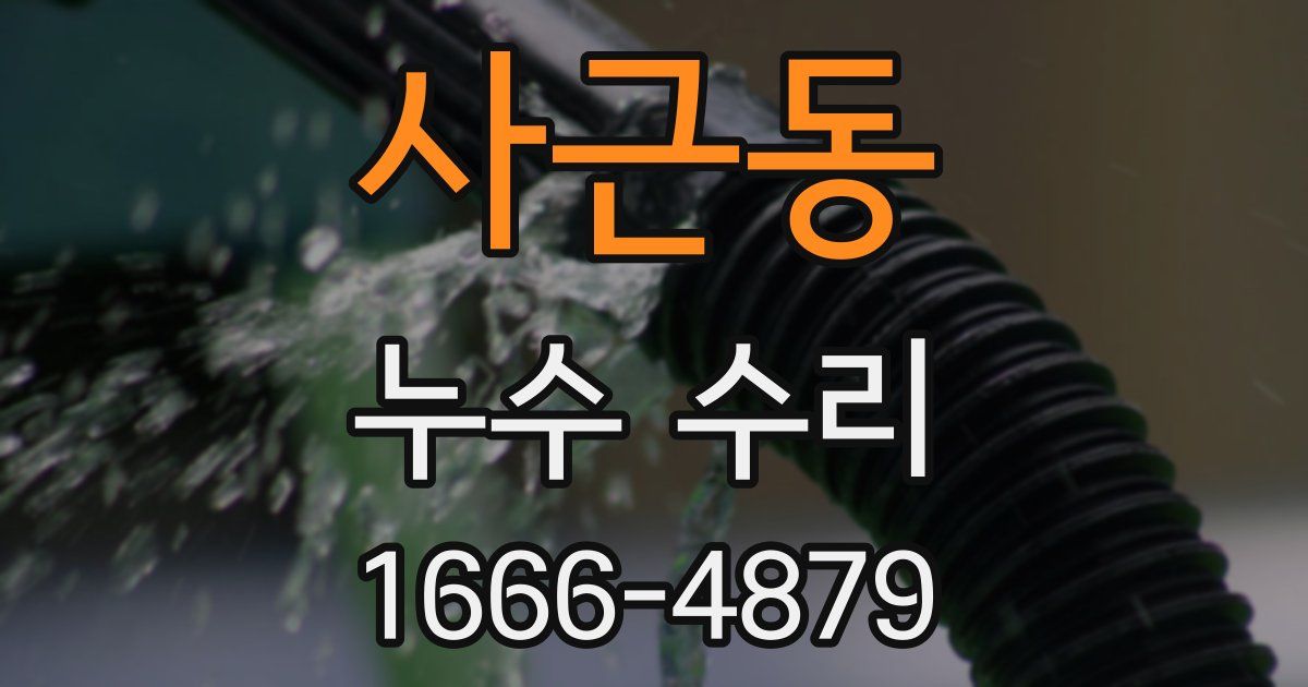 사근동 누수 수리