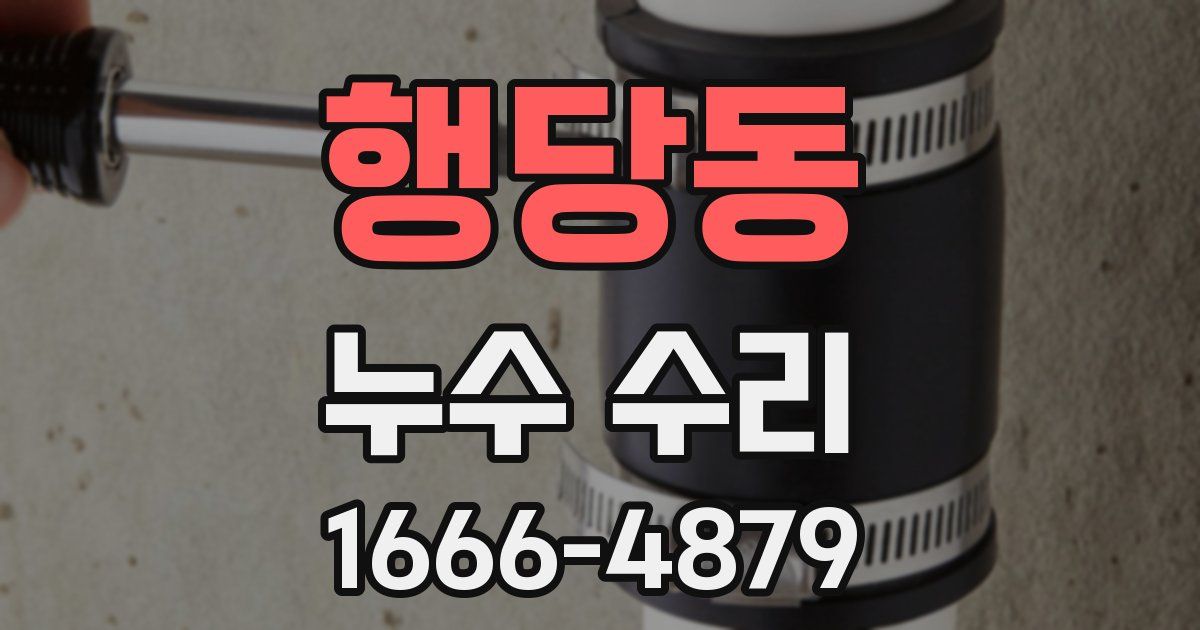 행당동 누수 수리