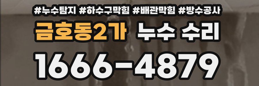 금호동2가 누수 수리