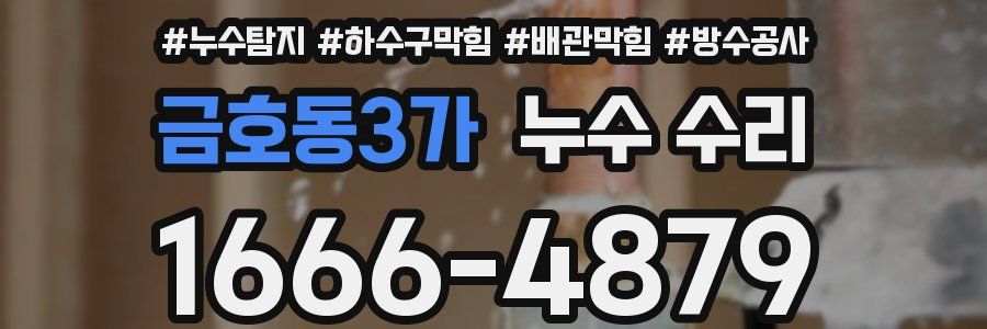 금호동3가 누수 수리