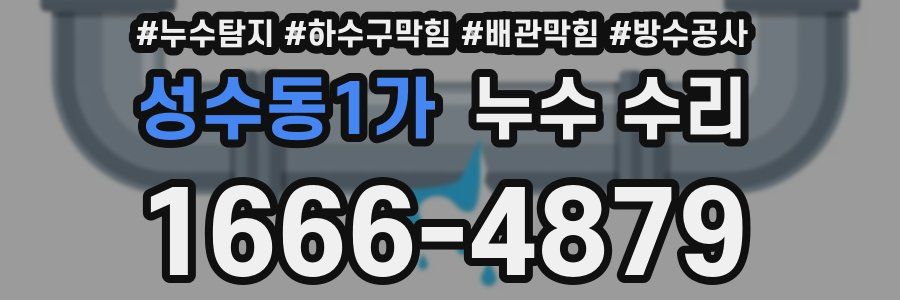 성수동1가 누수 수리