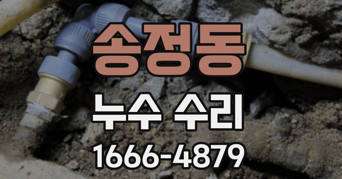 송정동 누수 수리