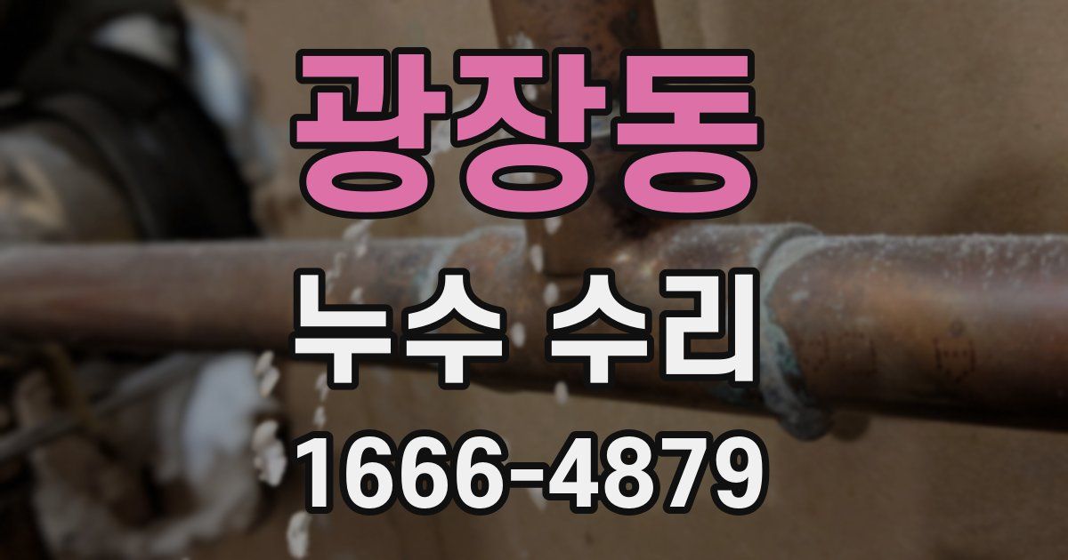광장동 누수 수리