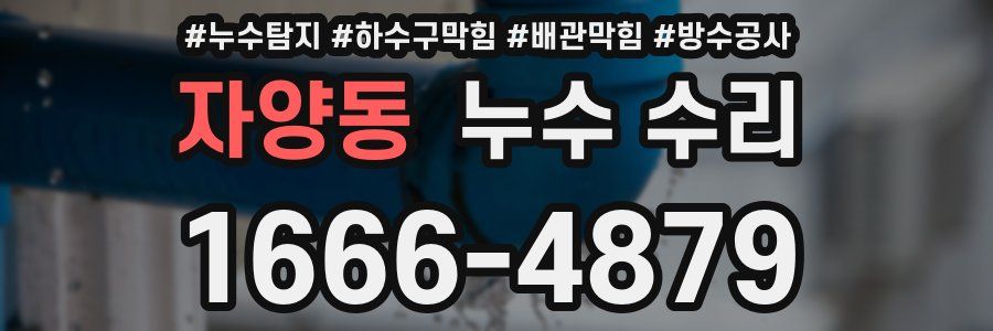 자양동 누수 수리