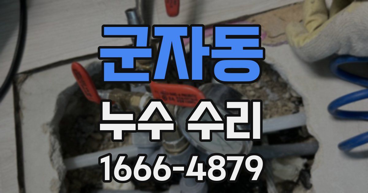 군자동 누수 수리