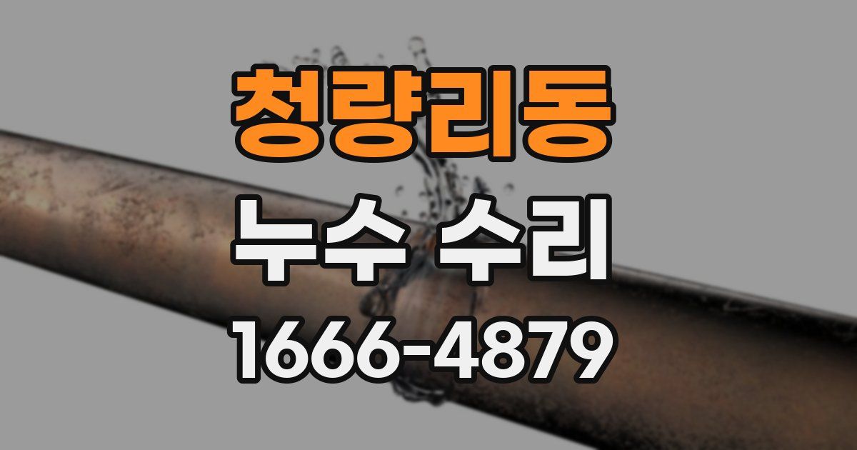 청량리동 누수 수리