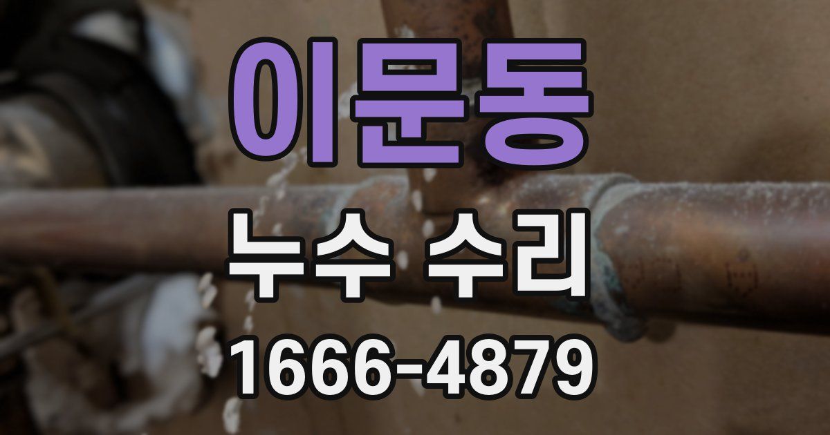 이문동 누수 수리