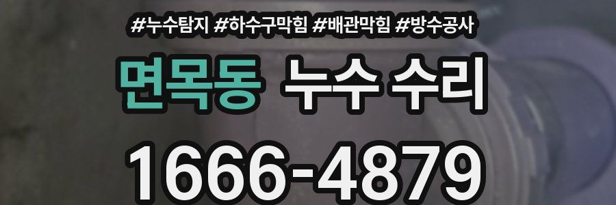 면목동 누수 수리