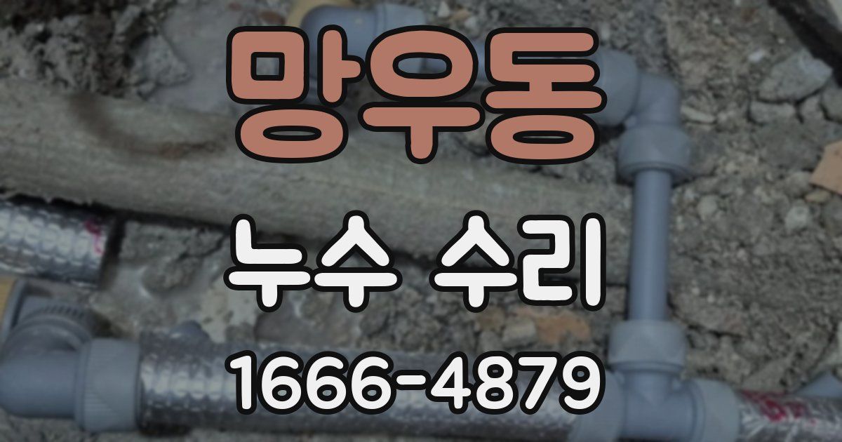 망우동 누수 수리