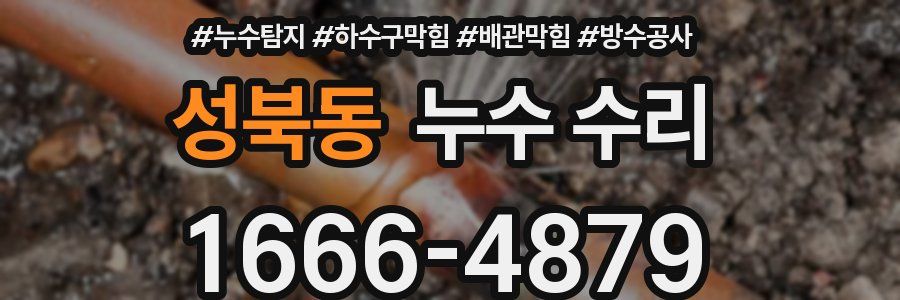 성북동 누수 수리