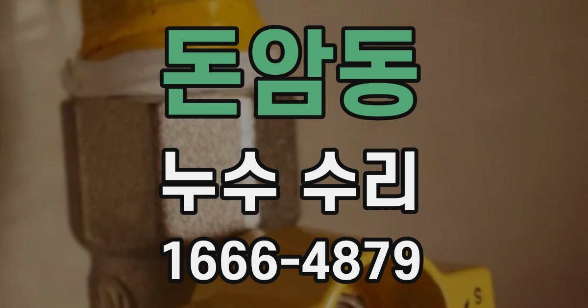 돈암동 누수 수리