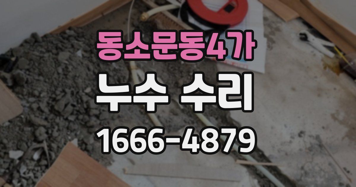 동소문동4가 누수 수리
