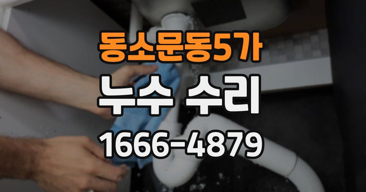 동소문동5가 누수 수리