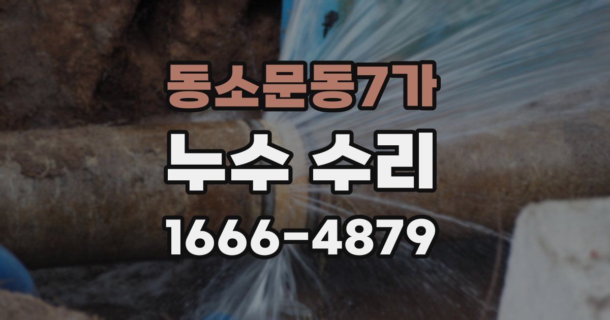 동소문동7가 누수 수리