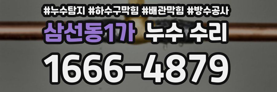삼선동1가 누수 수리
