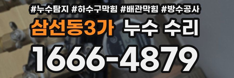 삼선동3가 누수 수리