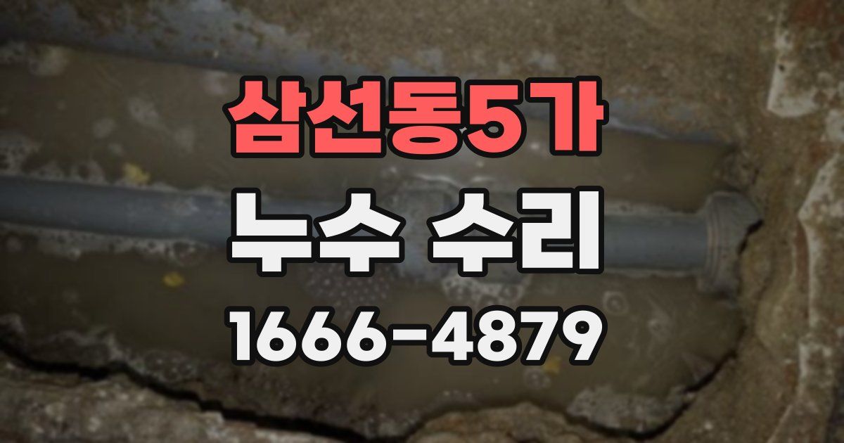 삼선동5가 누수 수리