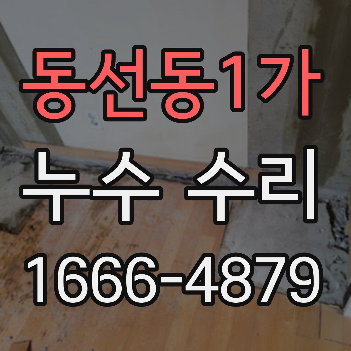 동선동1가 누수 수리