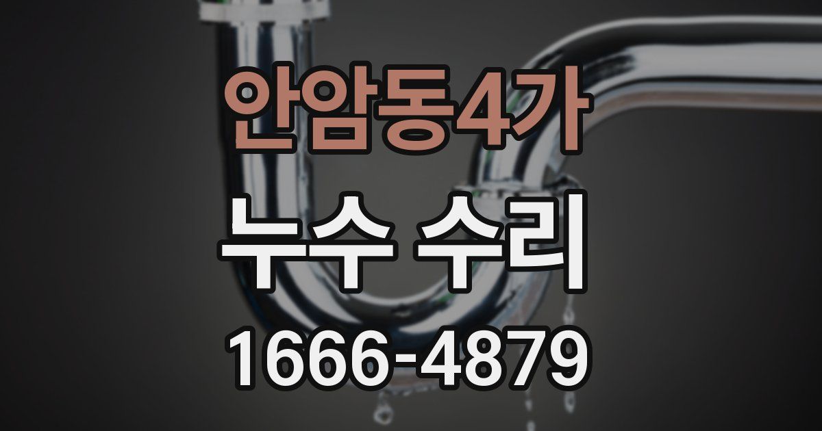 안암동4가 누수 수리