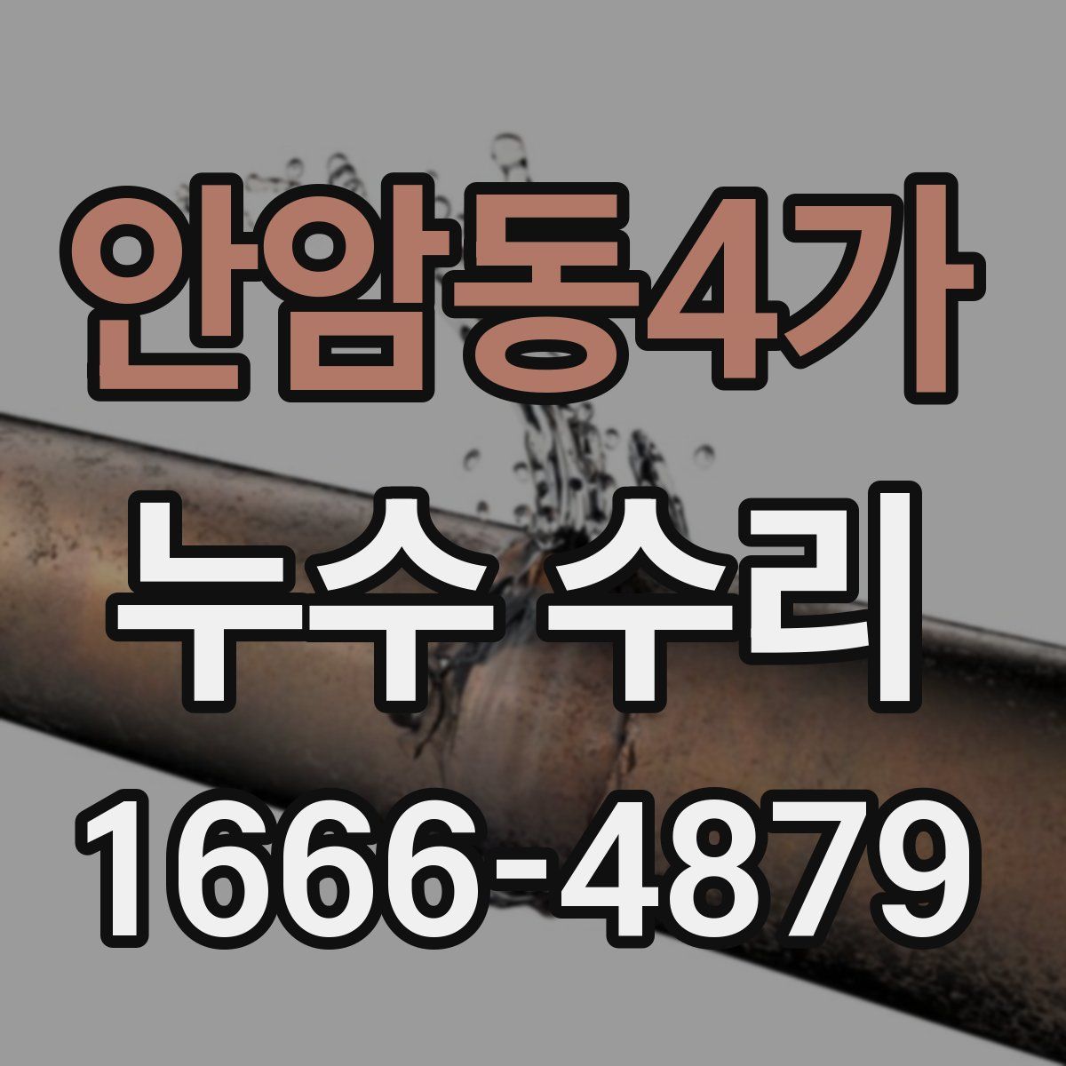 안암동4가 누수 수리