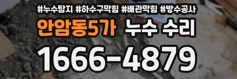 안암동5가 누수 수리