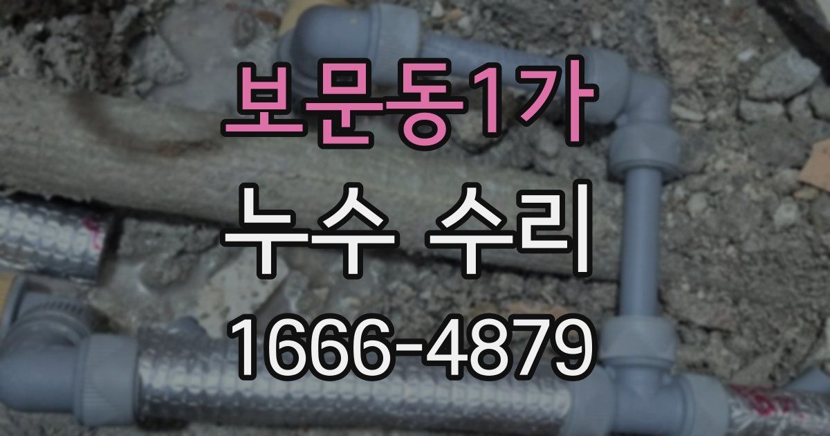 보문동1가 누수 수리