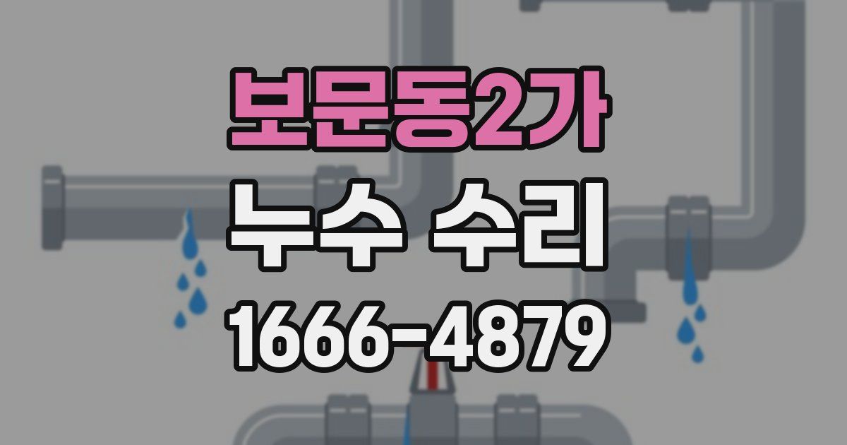 보문동2가 누수 수리
