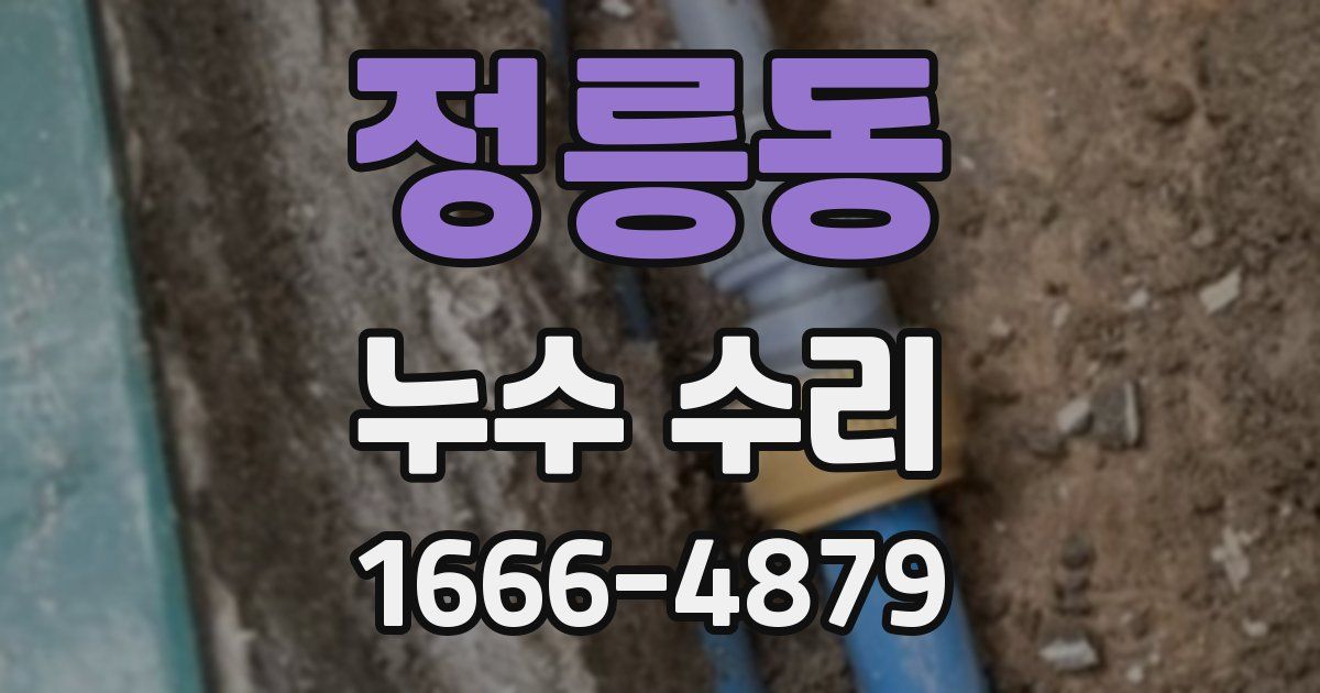 정릉동 누수 수리