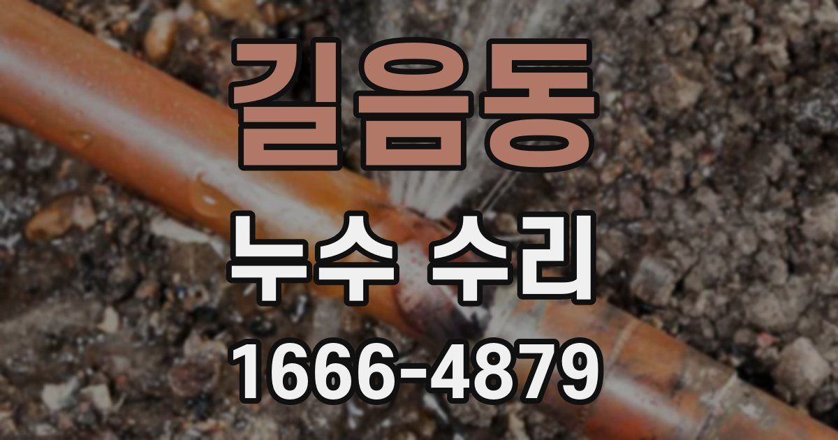 길음동 누수 수리