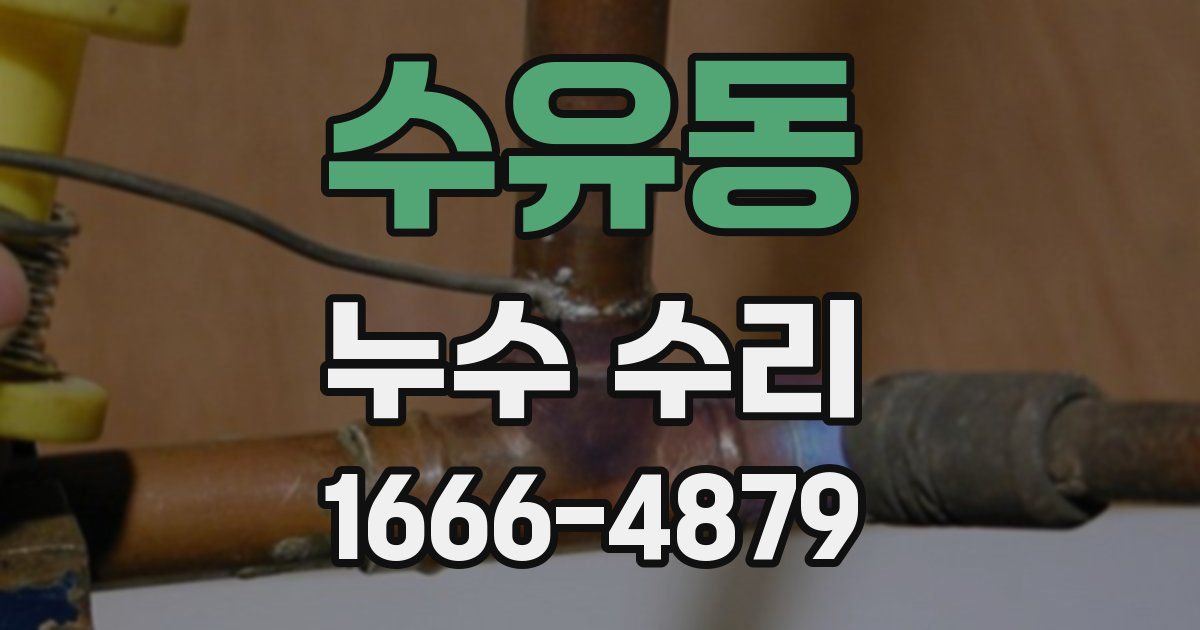 수유동 누수 수리