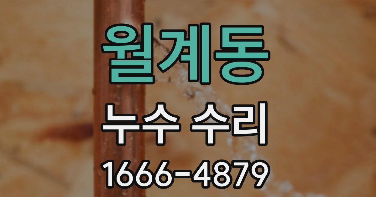 월계동 누수 수리