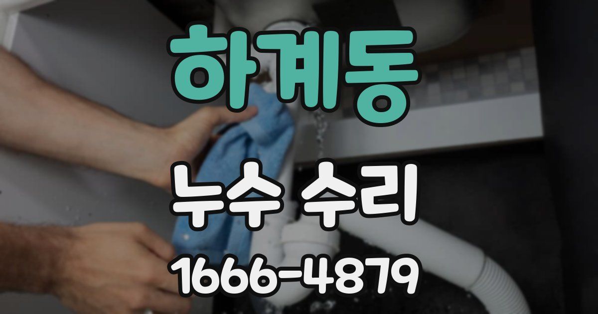 하계동 누수 수리