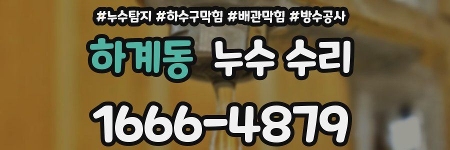하계동 누수 수리