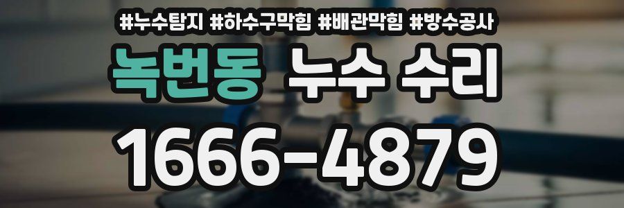 녹번동 누수 수리