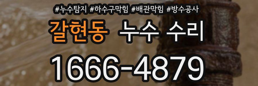 갈현동 누수 수리