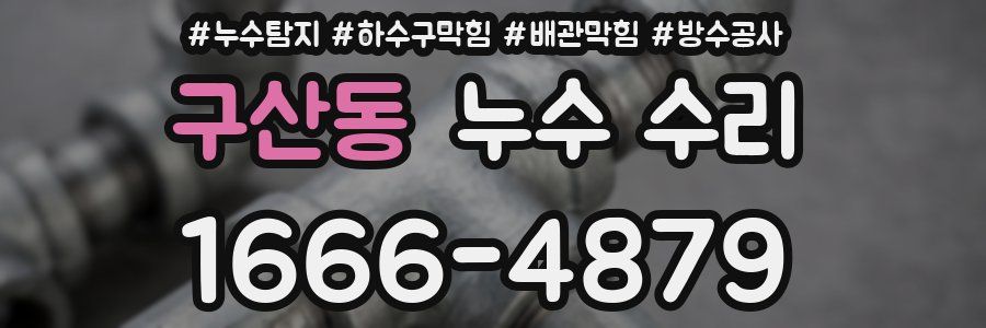 구산동 누수 수리